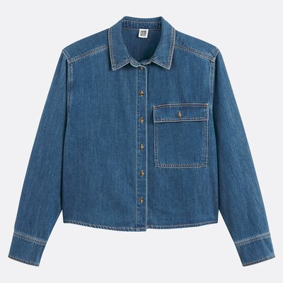 Camisa curta de ganga oversized LA REDOUTE COLLECTIONS