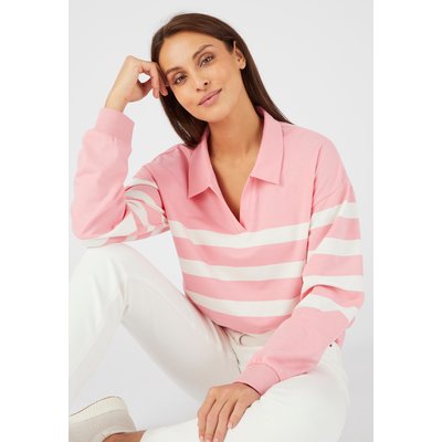 Sweat-shirt molleton rayé DAMART