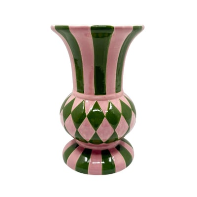 Vase Pop vert rose 18   - POP TABLE PASSION
