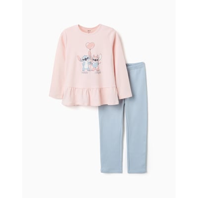 Pyjama long avec imprimé Stitch qui brille dans le noir ZIPPY