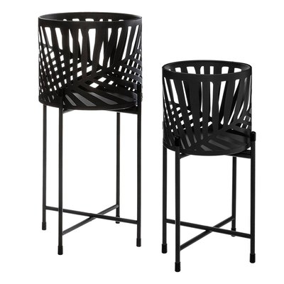 Set de 2 pots avec support FEUILLES ATMOSPHERA