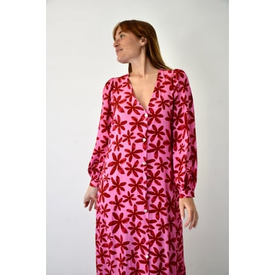 Robe longue fleurie boutonnée MICAELA MINDTRAVELER