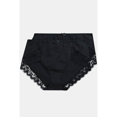 Culottes hautes avec dentelle, lot de 2 ULLA POPKEN