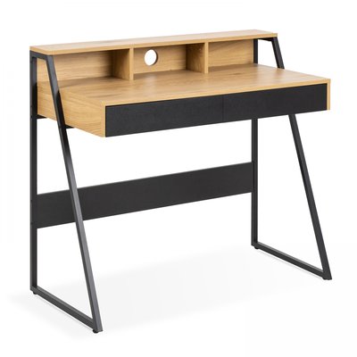 Bureau rectangulaire en chêne, BANNER OVIALA