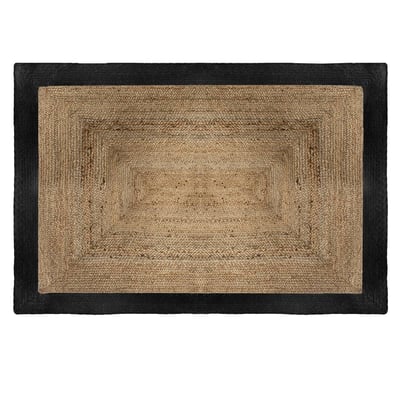 Tapis rectangulaire en jute et coton KAHI ATMOSPHERA