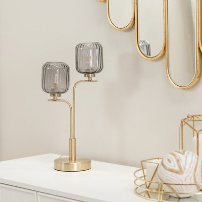 Ribbed Glass Table Lamp SO'HOME