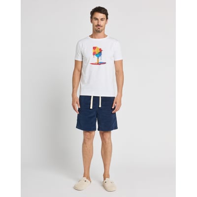 SHORT LOOSE VELOURS NAVY PULLIN
