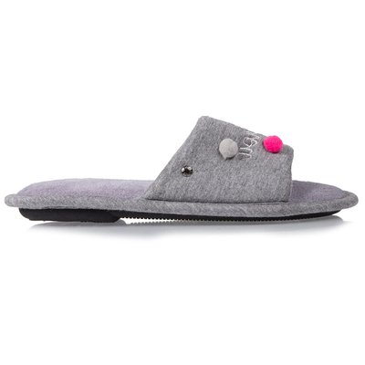 Chaussons Mules ouvertes détails chat ISOTONER