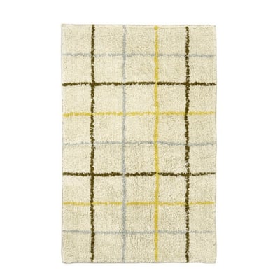 Tapis de bain tufté coton carreaux MADAM STOLTZ