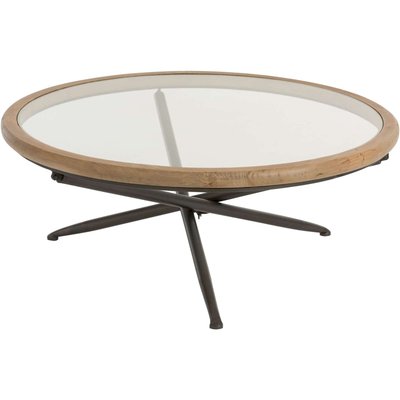 Table basse ronde métal et bois Booborowie JOLIPA