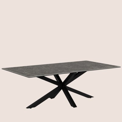Table basse rectangulaire en céramique et métal L130 - CHIPRE HELLIN, DEPUIS 1862