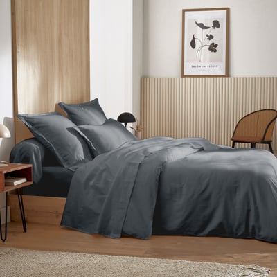 Drap satin de coton rayures ton sur ton TRADILINGE