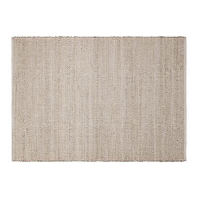 Tapis rectangulaire beige en jute et coton tissé 160 x 230 cm CAMAO MILIBOO