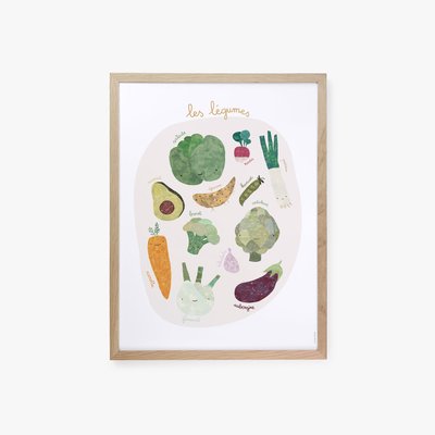 Petits légumes, affiche seule 30x40cm COTTON BIRD