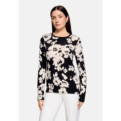 T-shirt basique à bordures côtelées BETTY BARCLAY