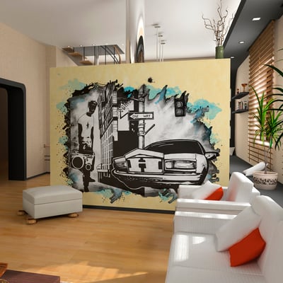 Papier peint intissé panoramique Street art Urban atmosphere EDEN
