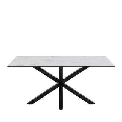 Table à manger 6 personnes en céramique et métal- EURAME DRAWER
