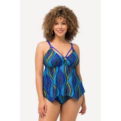Tankini, imprimé graphique, bonnets souples ULLA POPKEN