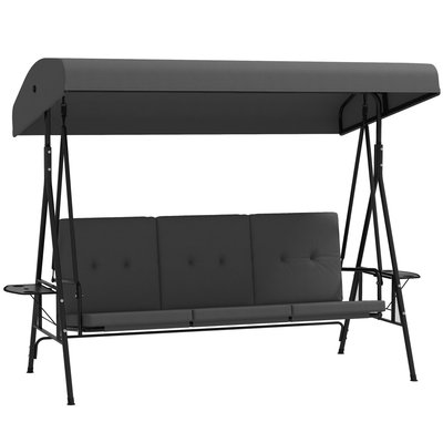 Banc à bascule Acier Crème OUTSUNNY