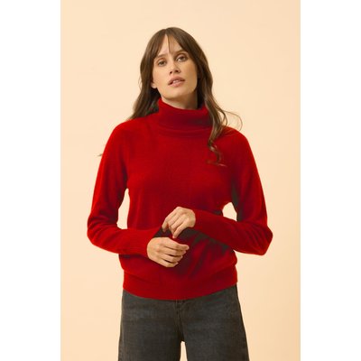 Pull Col Roulé Rouge Lilly JUST CASHMERE