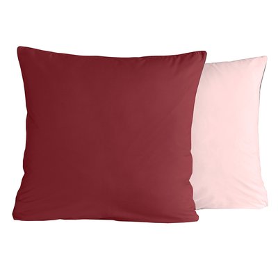 Lot de 2 taies d'oreiller bicolores en percale coton DOZMARY SENSEI MAISON