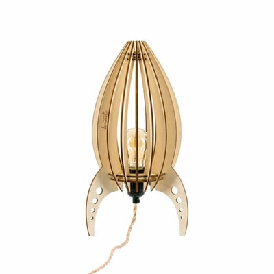 Lampe de table en bois de peuplier ARIANE ATELIER LOUPIOTE