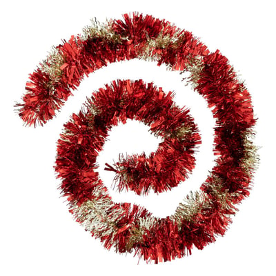 Guirlande de Noël boa mixte 100x4x2m rouge et or ATMOSPHERA