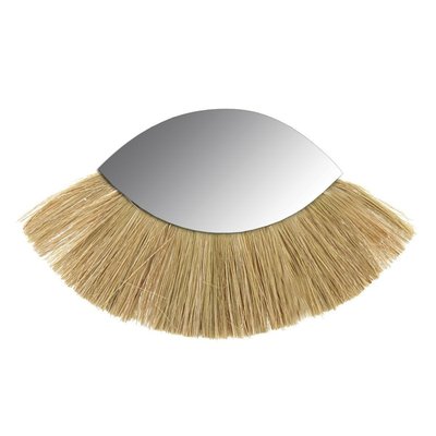Miroir oeil en jonc naturel et verre AUBRY GASPARD