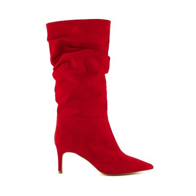 Bottes mi-mollet souples en daim à talon aiguille - SLOUCH DUNE LONDON