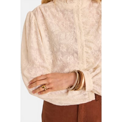 Blouse dentelles à manches bouffantes MERVEILLE Maison 123
