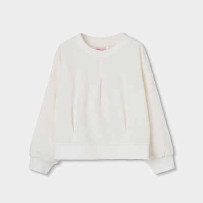 Sweat-shirt fille en molleton avec fronces BOBOLI
