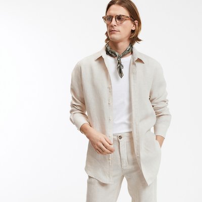 Regular Fit Shirt in Linen, Signature, Carl LA REDOUTE COLLECTIONS