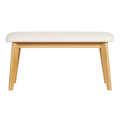 Banc scandinave pieds en bois clair L92 cm ELION MILIBOO