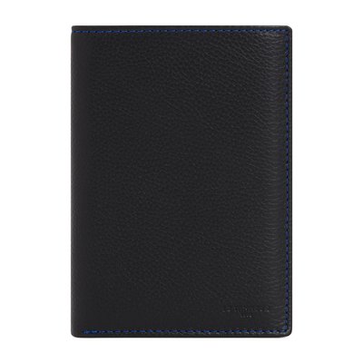 Portefeuille vertical zippé 2 volets grand en cuir grainé CHARLES LE TANNEUR