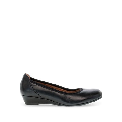 Ballerines en cuir velours à talon compensé GABOR