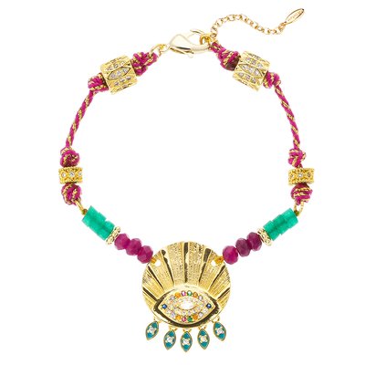 Bracelet ajustable cordon avec perles et pampille GRACIE HIPANEMA
