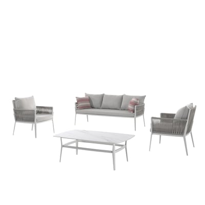 Salon de jardin Elba blanc GESCOVA