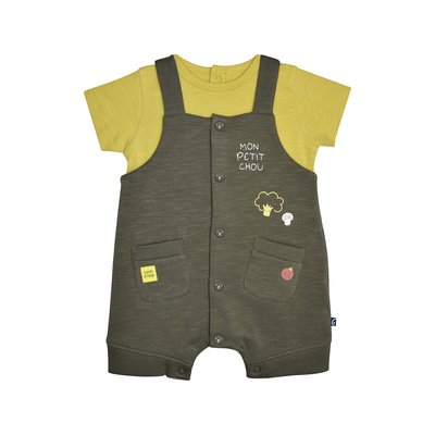Tshirt salopette nolan maille court naissance SUCRE D'ORGE