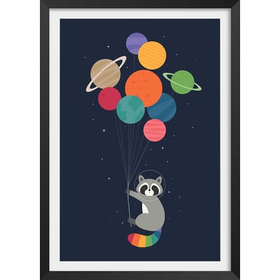 Affiche enfant raton dans la galaxie HEXOA