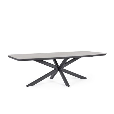 Table de jardin en pierre et métal L240 10 places - ISAIAH HELLIN, DEPUIS 1862
