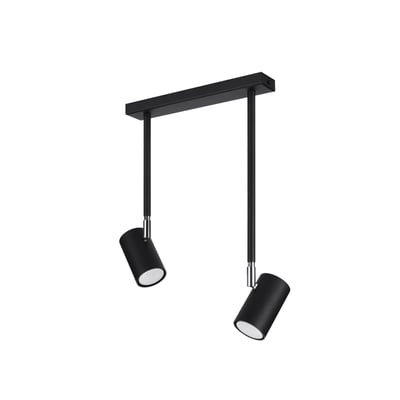 Plafonnier Acier Noir GU10 2 Norano EDEN