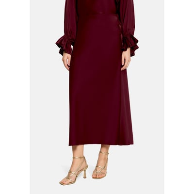 Jupe en satin longueur mollets VERA MONT