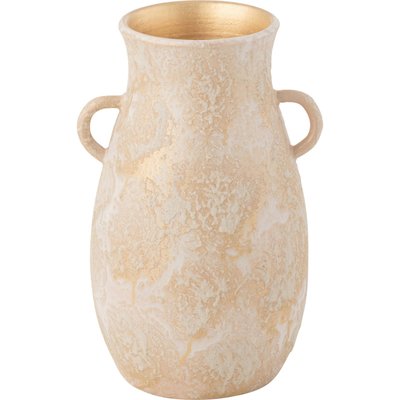 Vase amphore en poterie finition  doré ambiance méditerranéenne RECOLLECTION