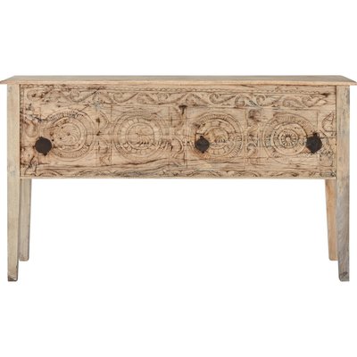 table console en bois exotique sculpté design naturel RECOLLECTION