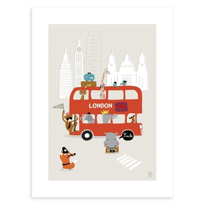 Affiche bus anglais LONDON LILIPINSO