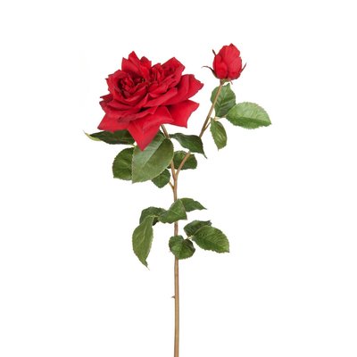 Tige de rose ouverte artificielle H80 SIA DECO