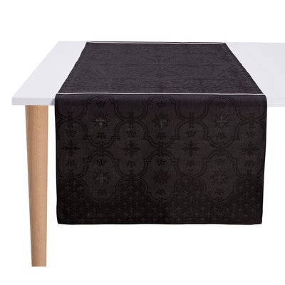 Chemin de table en Lin, ARMOIRIES LE JACQUARD FRANCAIS