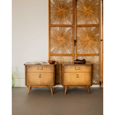 Paire de tables de chevet mid-century Maïa N°1582 - Bon état DEBONGOUT
