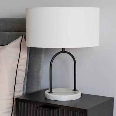 Arch Marble Base Table Lamp with Lamp Shade SO'HOME