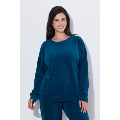 Sweat-shirt homewear, oversized, col rond ULLA POPKEN